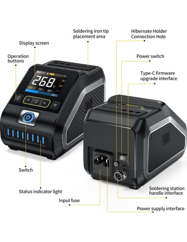 Estación de Soldadura FNIRSI DWS-200 200W Pantalla Color