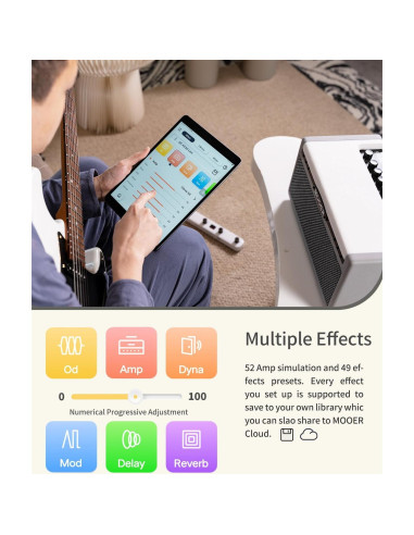 Amplificador MOOER SD30i 30W Bluetooth Portátil con Efectos