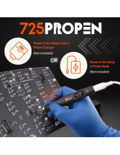 Soldador Digital 725PROPEN USB-C 450C Portátil LCD 2