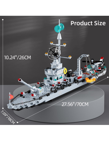 Juego de Bloques de Construcción Acorazado Chodia 70 cm 6-en-1
