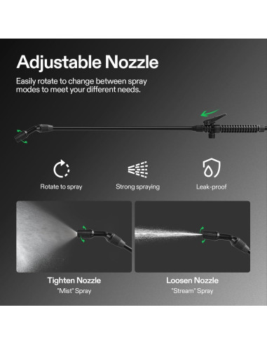 Pulverizador de Presión VIVOSUN 3L Naranja con Correa Ajustable