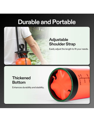 Pulverizador de Presión VIVOSUN 3L Naranja con Correa Ajustable