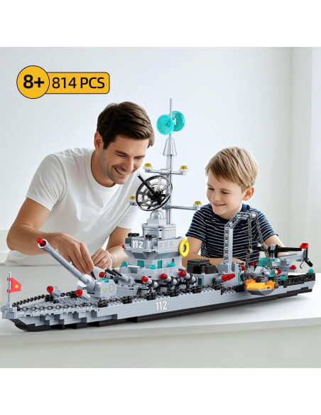 Juego de Bloques de Construcción Acorazado Chodia 70 cm 6-en-1