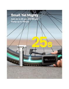 Bomba de Aire Eléctrica HOTO Pocket 150 PSI Mini Automática 2