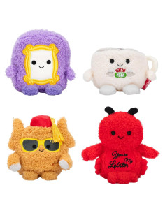 Paquete de 4 Peluches BumBumz AMIGOS Jazwares 11.43 cm