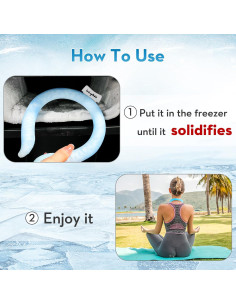 Tubo Enfriador de Cuello Luck Syllable Azul Reutilizable 150g 2