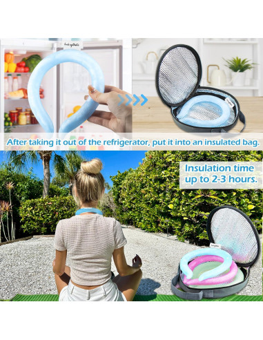 Tubo Enfriador de Cuello Luck Syllable Azul Reutilizable 150g