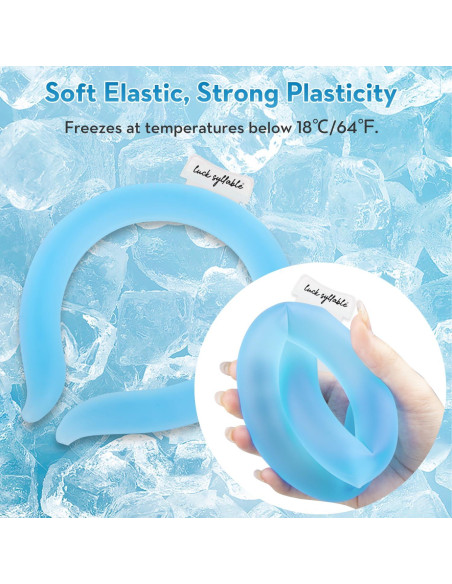 Tubo Enfriador de Cuello Luck Syllable Azul Reutilizable 150g Tubo Enfriador de Cuello Luck Syllable Azul Reutilizable 150g