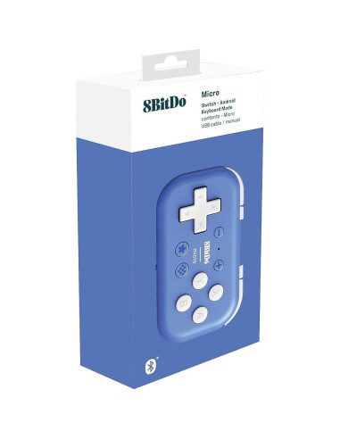 Controlador Mini Bluetooth 8Bitdo Micro Azul para Switch y Android