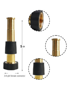 Boquillas de Jardín Hourleey 2 Pcs 12.7 cm Latón Resistente 2