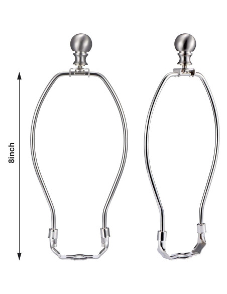 Soporte de Lámpara Canomo 20.3 cm Plateado 2 Juegos