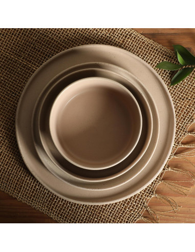 Vajilla Porcelana Gibson Elite Tatum 16 Piezas Rosa Taupe