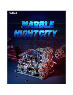 Rompecabezas 3D RoWood LGA01 Ciudad Nocturna de Madera 2