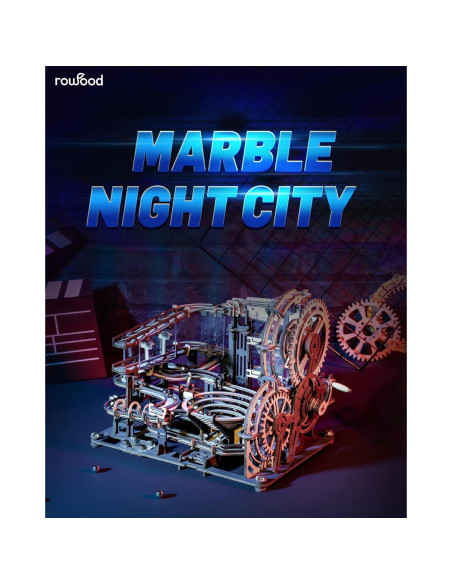 Rompecabezas 3D RoWood LGA01 Ciudad Nocturna de Madera