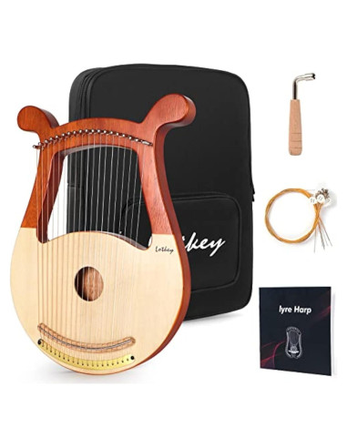 Arpa de Lira Lotkey MI3817 19 Cuerdas Caoba