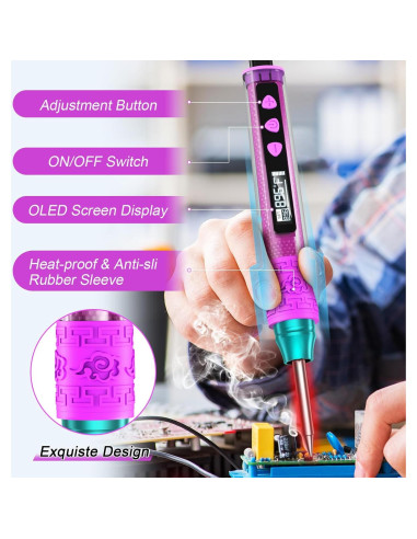 Kit de Soldador Crtsweker Digital 180-480C Pantalla OLED