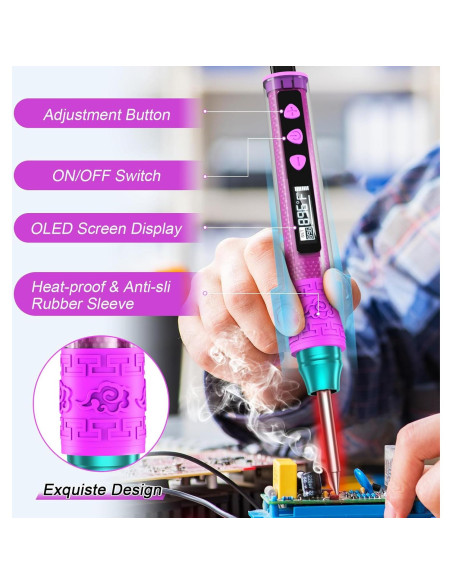 Kit de Soldador Crtsweker Digital 180-480C Pantalla OLED