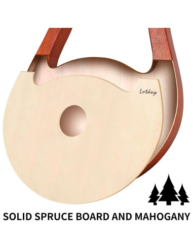 Arpa de Lira Lotkey MI3817 19 Cuerdas Caoba