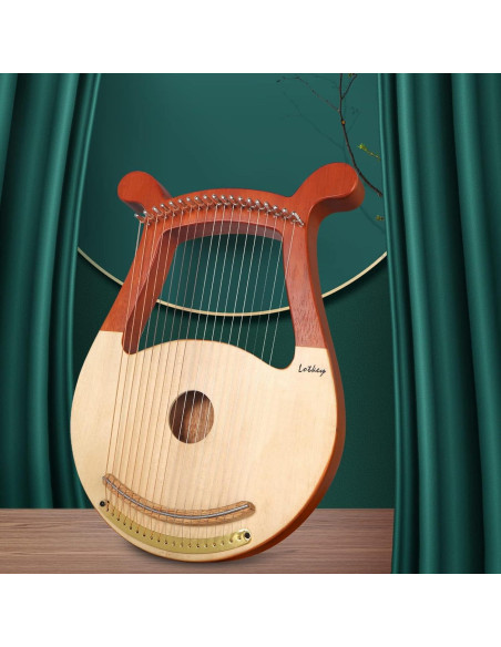 Arpa de Lira Lotkey MI3817 19 Cuerdas Caoba