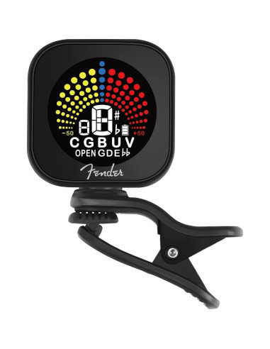 Afinador Recargable Fender Flash 2.0 Clip-On Negro