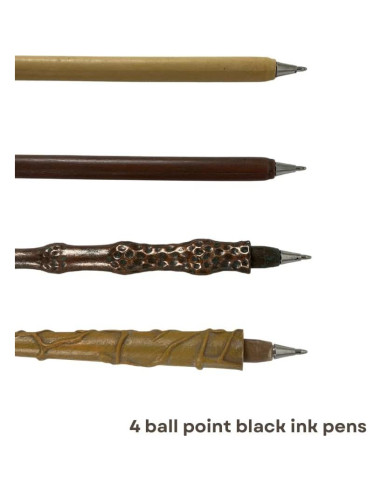 Juego de bolígrafos Harry Potter - Varitas de Voldemort, Hermione y Dumbledore