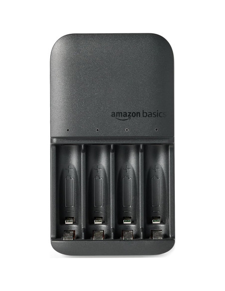 Baterías Recargables Amazon Basics 4 AA y 4 AAA con Cargador