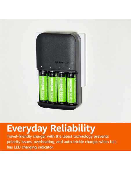 Baterías Recargables Amazon Basics 4 AA y 4 AAA con Cargador