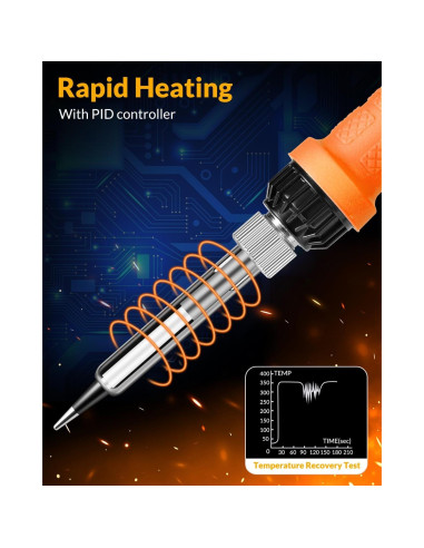 Kit de Soldador Aucanla 100W Control Digital Portátil