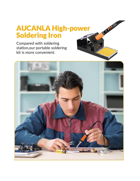 Kit de Soldador Aucanla 100W Control Digital Portátil