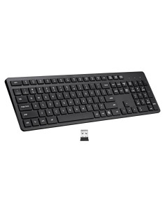 Teclado Inalámbrico Harburfine 106 Teclas USB Negro