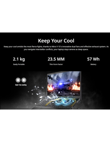 Laptop Acer Nitro V 15 | Intel i7-13620H | 64GB RAM | 2TB SSD