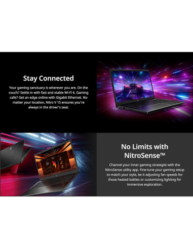 Laptop Acer Nitro V 15 | Intel i7-13620H | 64GB RAM | 2TB SSD