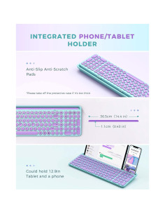 Teclado Bluetooth Seenda Retroiluminado Multi-Dispositivo 2