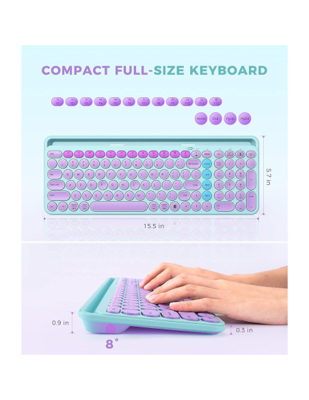 Teclado Bluetooth Seenda Retroiluminado Multi-Dispositivo