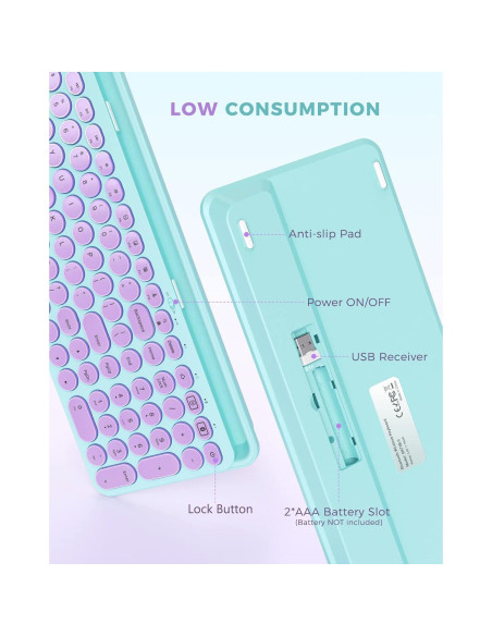 Teclado Bluetooth Seenda Retroiluminado Multi-Dispositivo