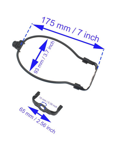 Soporte de Arpa para Lámpara HAJXZH 17.78 cm Negro