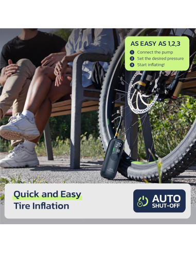 Compresor de Aire Portátil Woowind LP1, 150 PSI, Batería Recargable