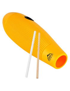 Guiro de Pez EASTROCK 35.1x12.1 cm Amarillo con Raspadores