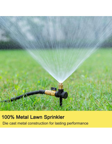 Aspersor de Jardín FANHAO 2 Piezas Ajustable 360 Metal