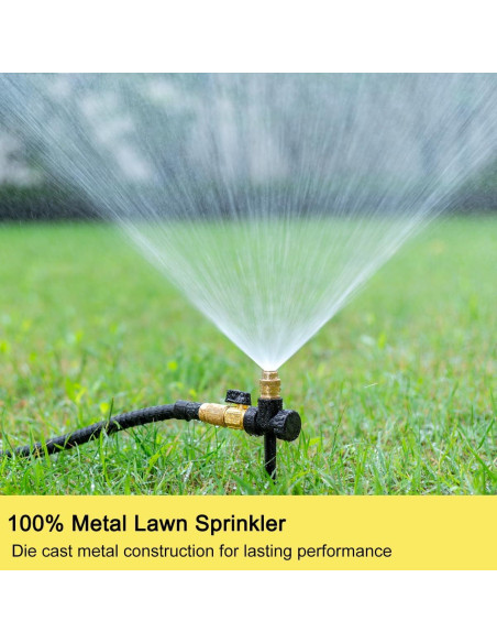 Aspersor de Jardín FANHAO 2 Piezas Ajustable 360 Metal