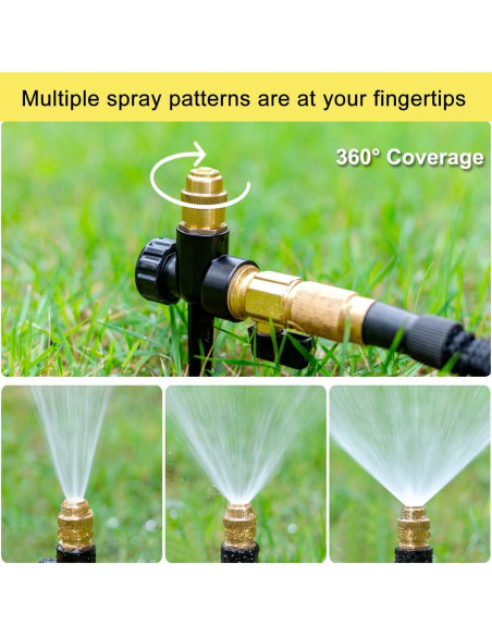 Aspersor de Jardín FANHAO 2 Piezas Ajustable 360 Metal
