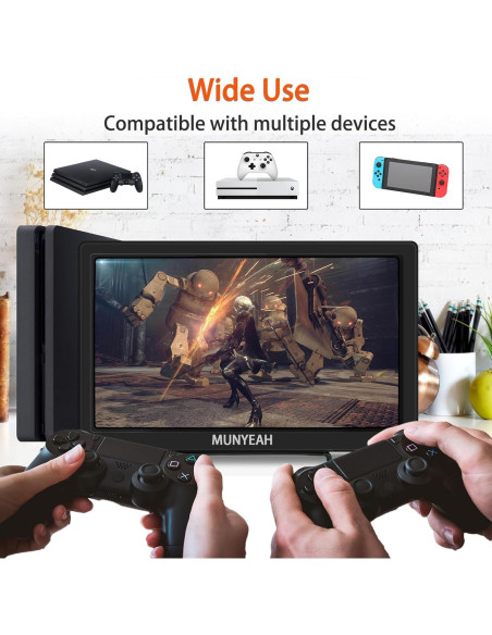 Monitor Portátil MUNYEAH M1020 10.1" Full HD HDMI VGA