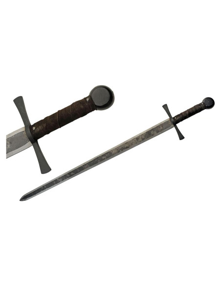 Espada forjada SZCO 102.87 cm acero al carbono cuero