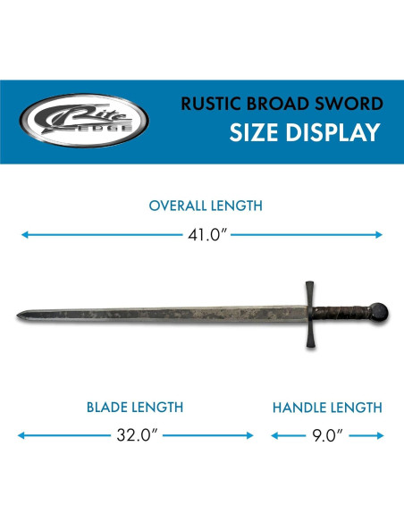 Espada forjada SZCO 102.87 cm acero al carbono cuero