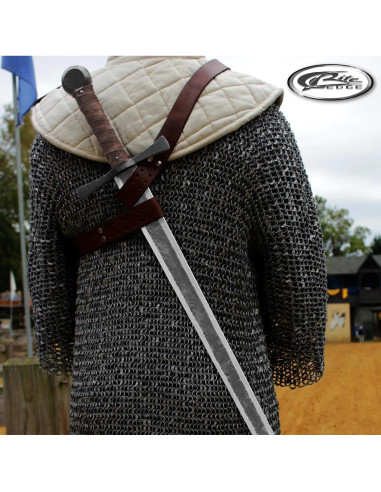 Espada forjada SZCO 102.87 cm acero al carbono cuero