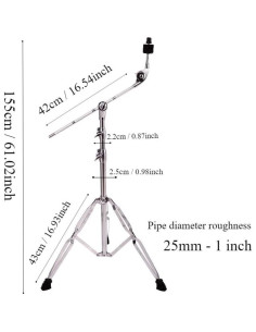 Soporte de Platillo BICHEN 25mm Metal Plateado 2