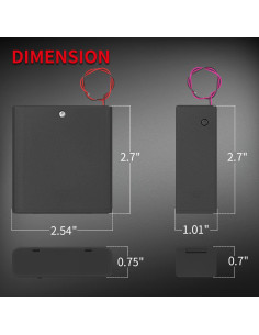 Soporte de Batería AA DAIERTEK con Interruptor - 8 Piezas 2