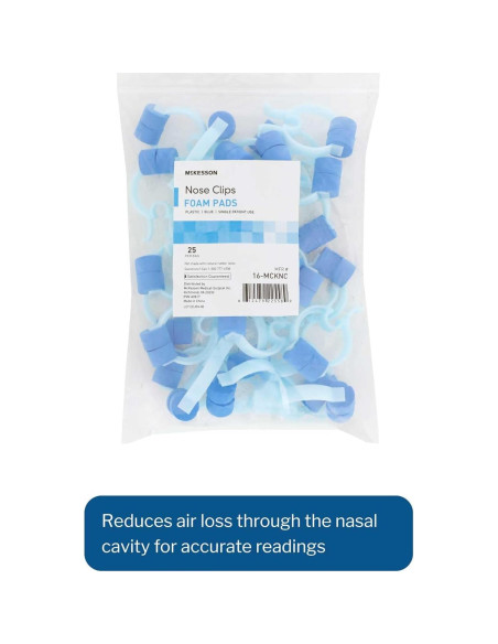Pinzas Nasales Desechables McKesson - 25 Unidades, Azul