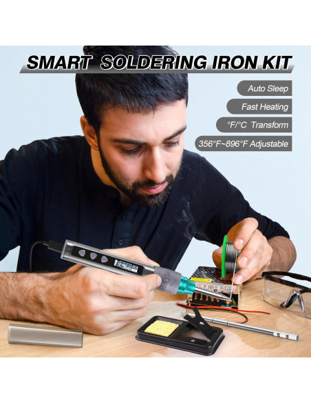 Kit de Soldador Crtsweker Digital 180-480C Pantalla OLED
