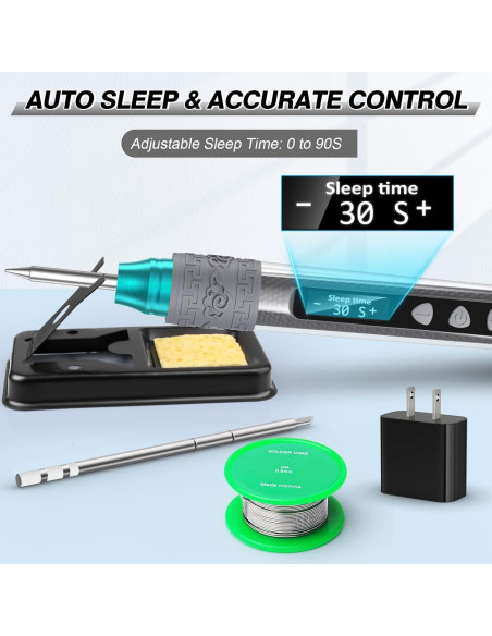 Kit de Soldador Crtsweker Digital 180-480C Pantalla OLED